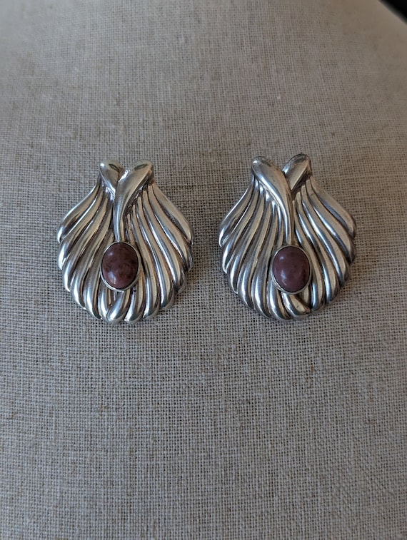 Tulla Booth 925 Sterling Silver Modernist Clip On 