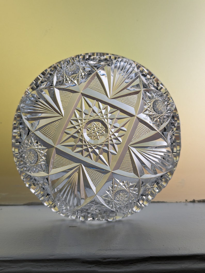 Antique ABP Cut Glass 5 in Lotus Pattern Bowl by Eggington C1899 ...