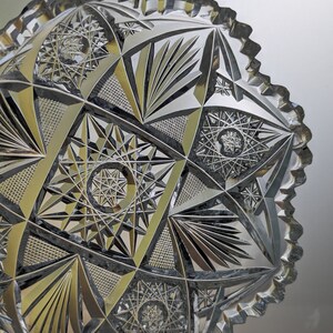 Antique ABP Cut Glass 5 in Lotus Pattern Bowl by Eggington C1899 ...