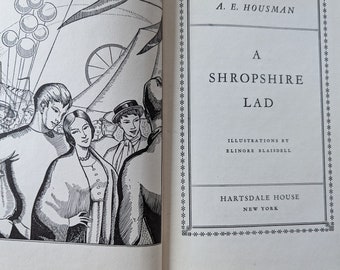 Vintage Hardcover Poetry Book A. E. Housman A Shropshire Lad: Illustrated Edition 1932