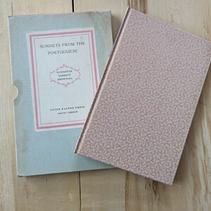 Sonnets From The Portuguese by Elizabeth Browning, Peter Pauper Press with Slipcover, Vintage Hardcover Poetry Book