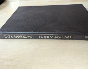 1963 Honey and Salt by Carl Sandburg, First Edition Vintage Hardcover Poetry Book