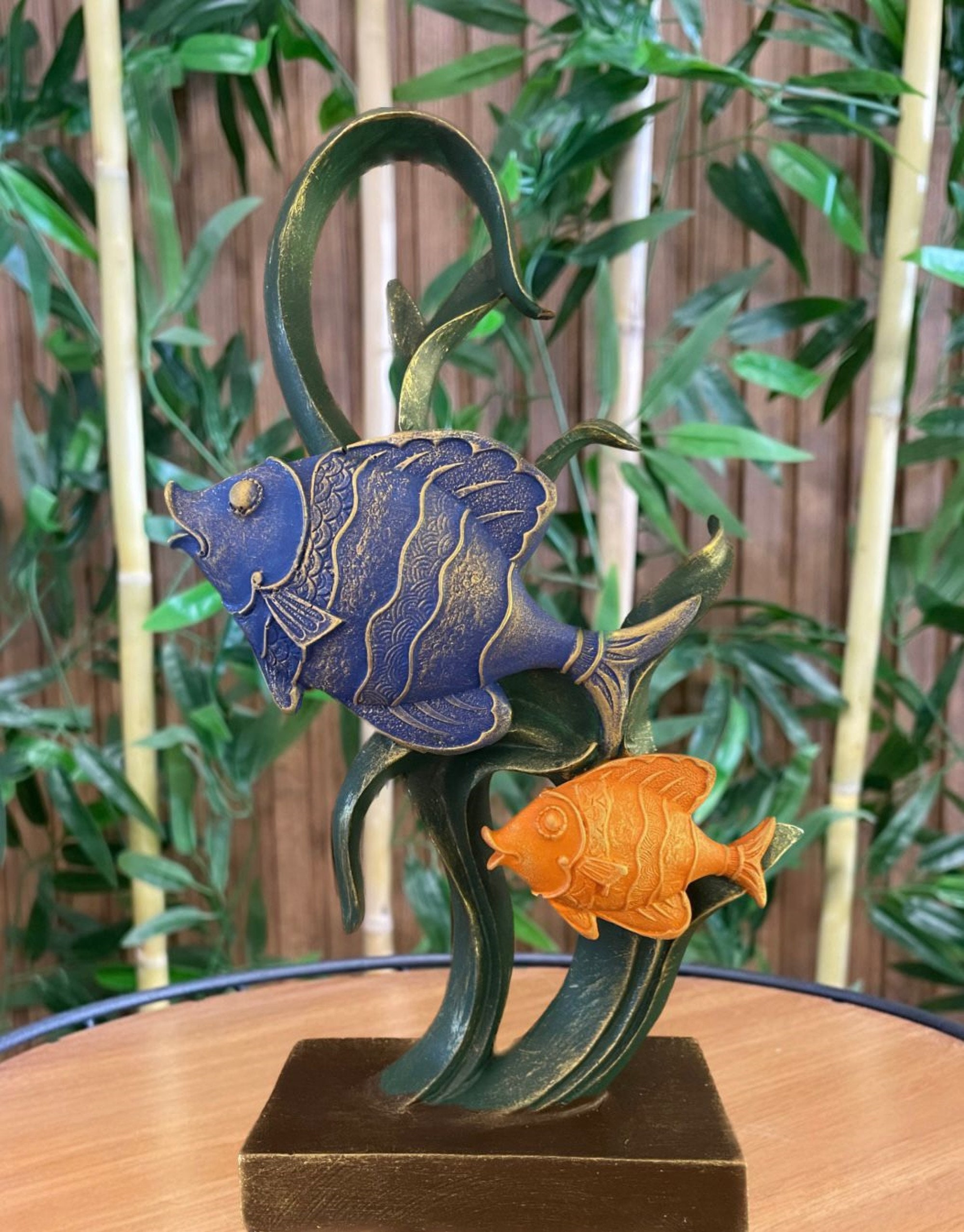 Fish Figurine Sculpture - 31x16 Cm Polyester Decorative Statue | Ocean ...