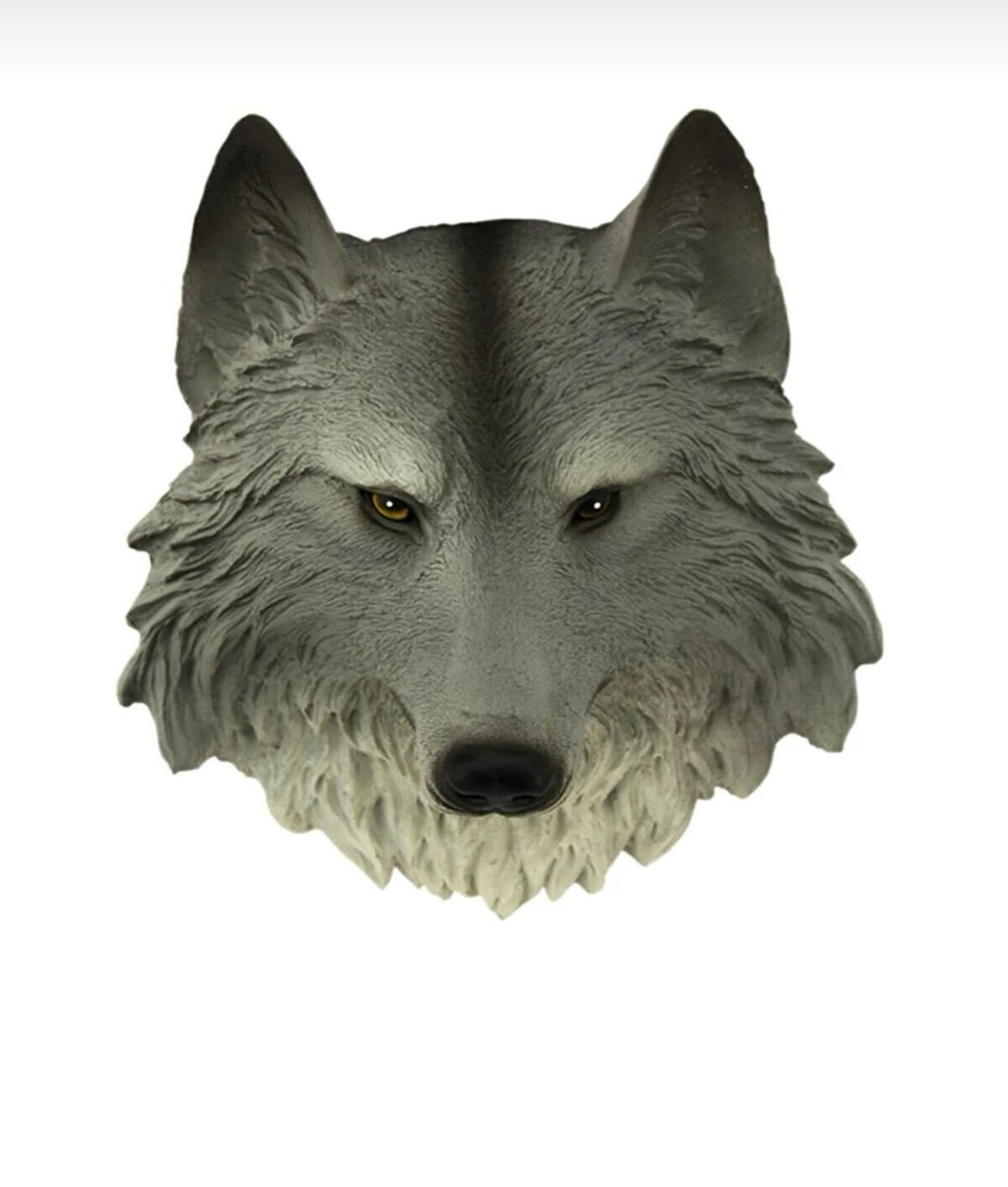 Wolf Head Wall Sculpture , Wolf Head Wall Ornament , Gray Wolf Head