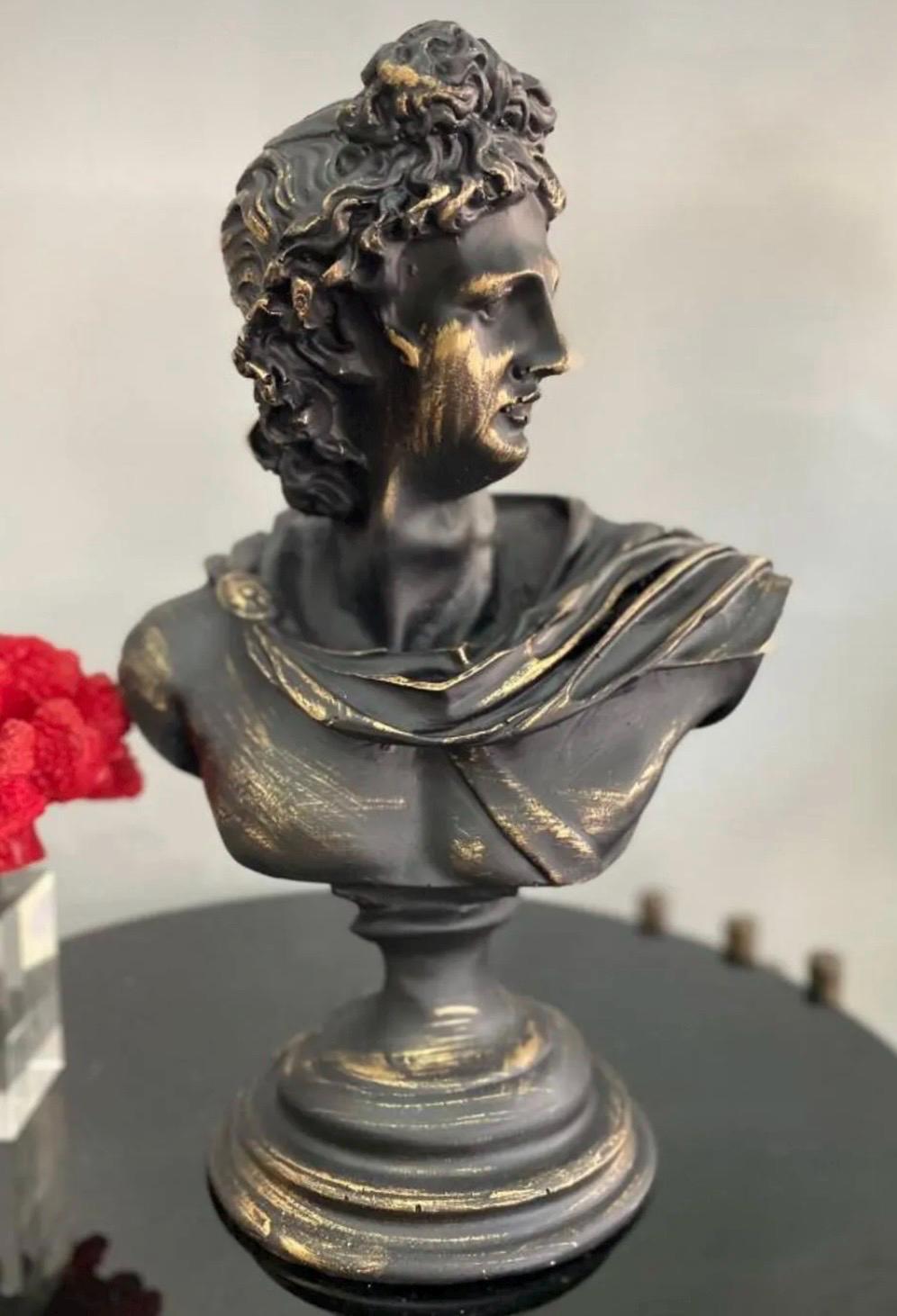 Handmade Apollo Bust Statue: Greek Mythology Home Decor - Etsy