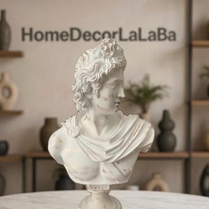 Apollo Bust Statue -Roman Sculpture – Greek Mythology Decor – Unique Home Accent-Mythology Sculpture - Art Decor- Apollo Statue- Bust Statue