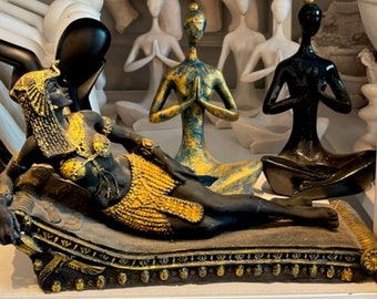 Cleopatra Statue: Queen on Throne, Egyptian Decor