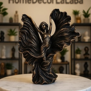 Handmade Dancing Woman Statue: Modern Resin Art Figurine