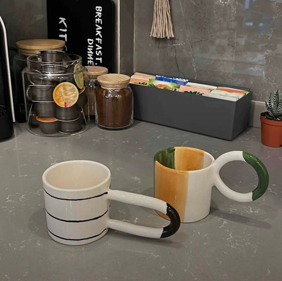 Handmade Ceramic Coffee Mug: Antique Tumbled Espresso Cup