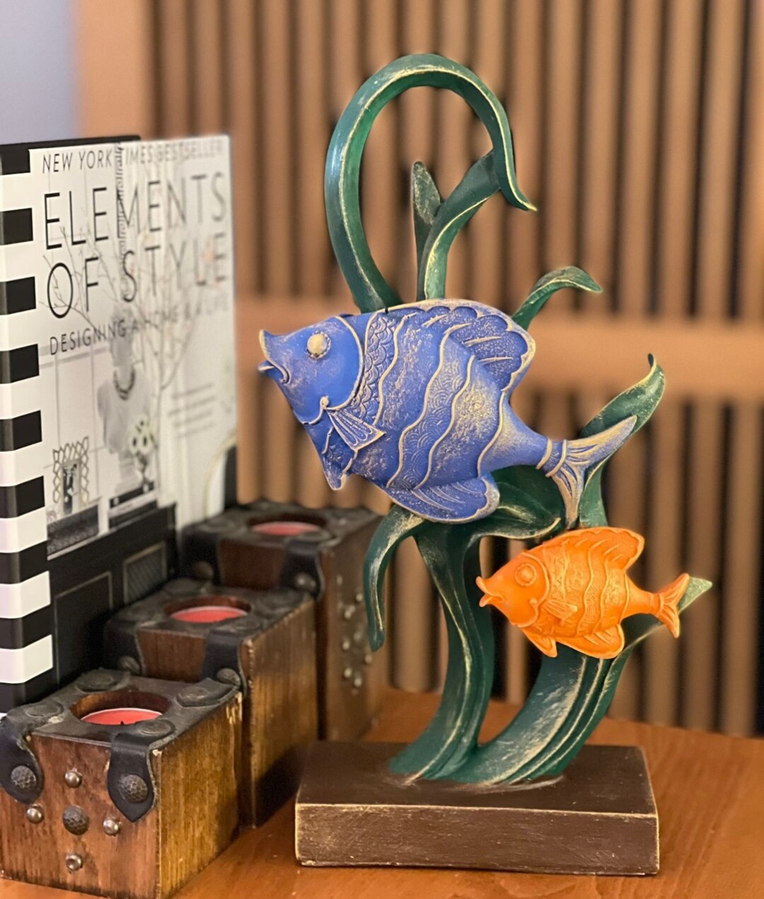 Fish Figurine Sculpture - 31x16 Cm Polyester Decorative Statue | Ocean ...