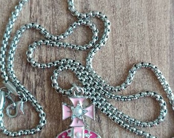 Vivienne Westwood Silver Pearl Orietta Heart Saftey Pin