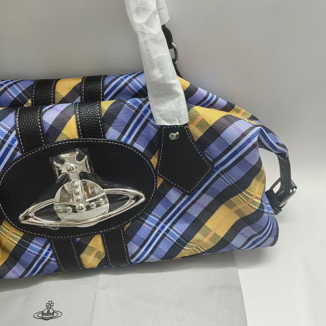 Vivienne Westwood Anglomania ■ SHUKA TARTAN 2wayバッグ PVC ブルー バッグ / バック / BAG / 鞄 / カバン ブランド 中古 [0990009727] Vivienne Westwood - Vivienne Westwood Anglomania □ SHUKA TARTAN
