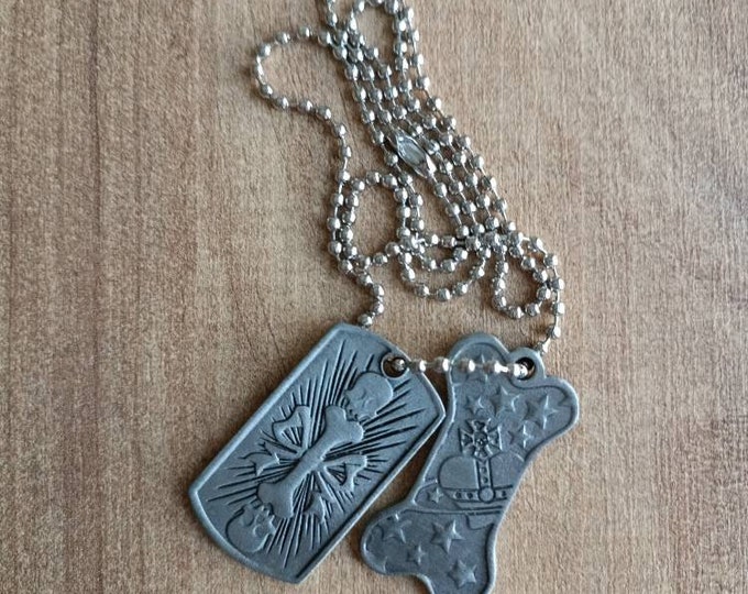 nana anime dogtag necklace , two pieces necklace ,  necklace with dustbag