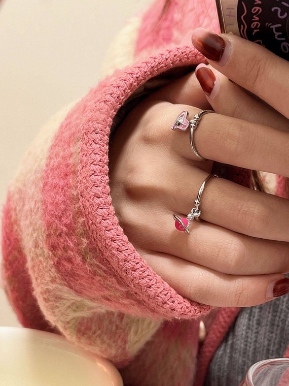 vivienne westwood pink and charm saturn ring - image 3