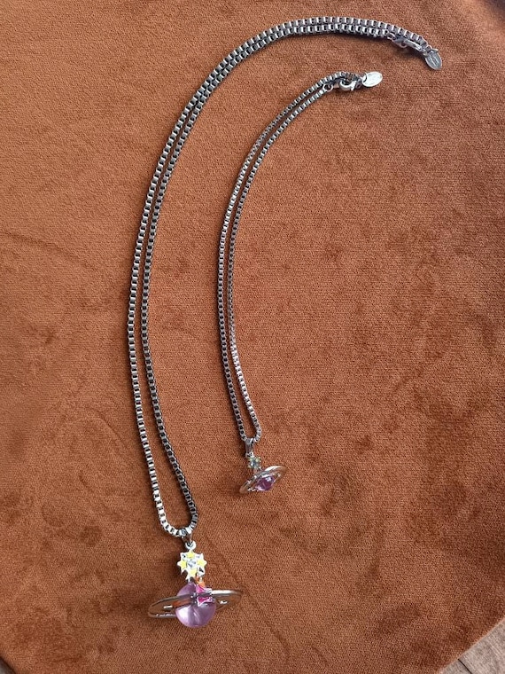 Nana Anime Orb 3d Star Pink Necklace ,vivienne Westwood Nana Anime Orb 3d Star Pink Necklace ,vivienne Westwood