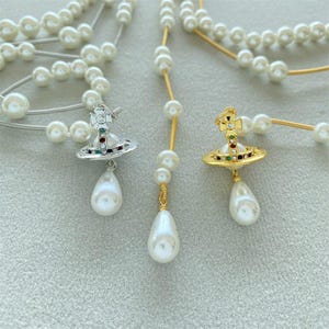 Vivienne westwood three row pearl necklace - Etsy 日本