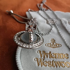 vivienne westwood silver orb necklace with dustbag