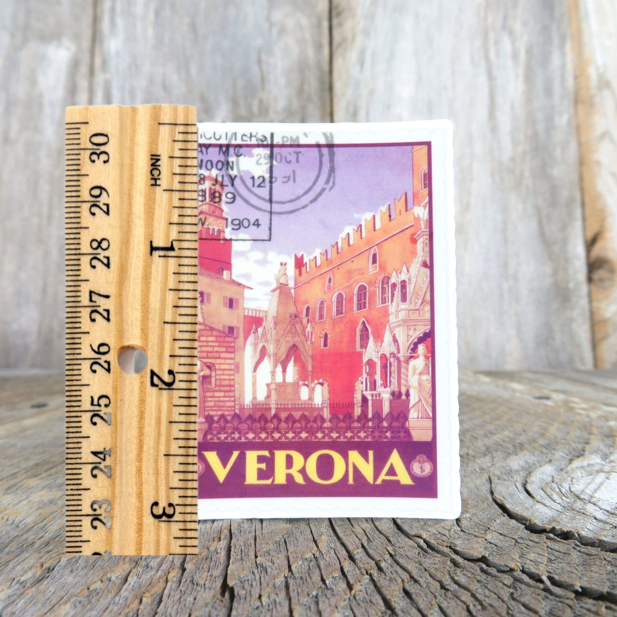 Verona Italy Postal Stamp Sticker Waterproof Travel Souvenir Water ...