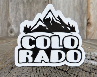 Colorado Mountain Lovers Sticker Outdoors Hiking Nature Waterproof Silhouette Travel Souvenir Water Bottle Laptop
