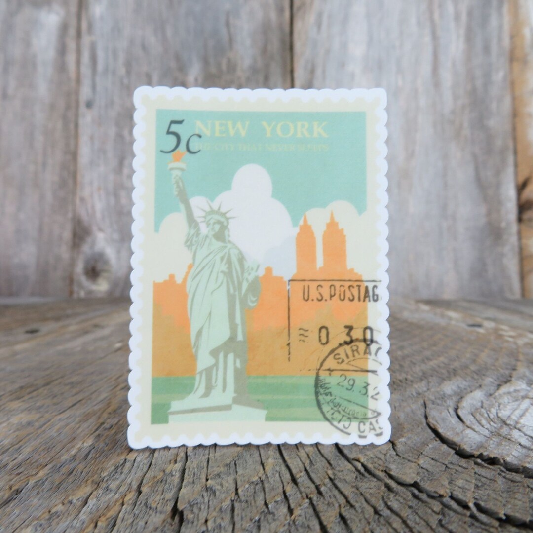 Stylo Souvenir New York – Statue De La Liberté & Empire State – Métal Chromé Avec Cartouche Neuve