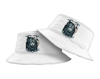 Beautiful Goddess Bucket Hat - Moon Hat - Paint Bucket Hat