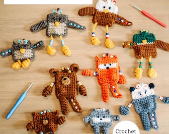 Forest Animal Fidget Toy Fidgety Friend Crochet Pattern Beaded marble maze Fun way to calm ADHD, autism, anxiety, stress, busy hands clicker