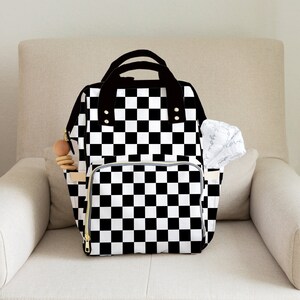Checkered diaper bag best sale