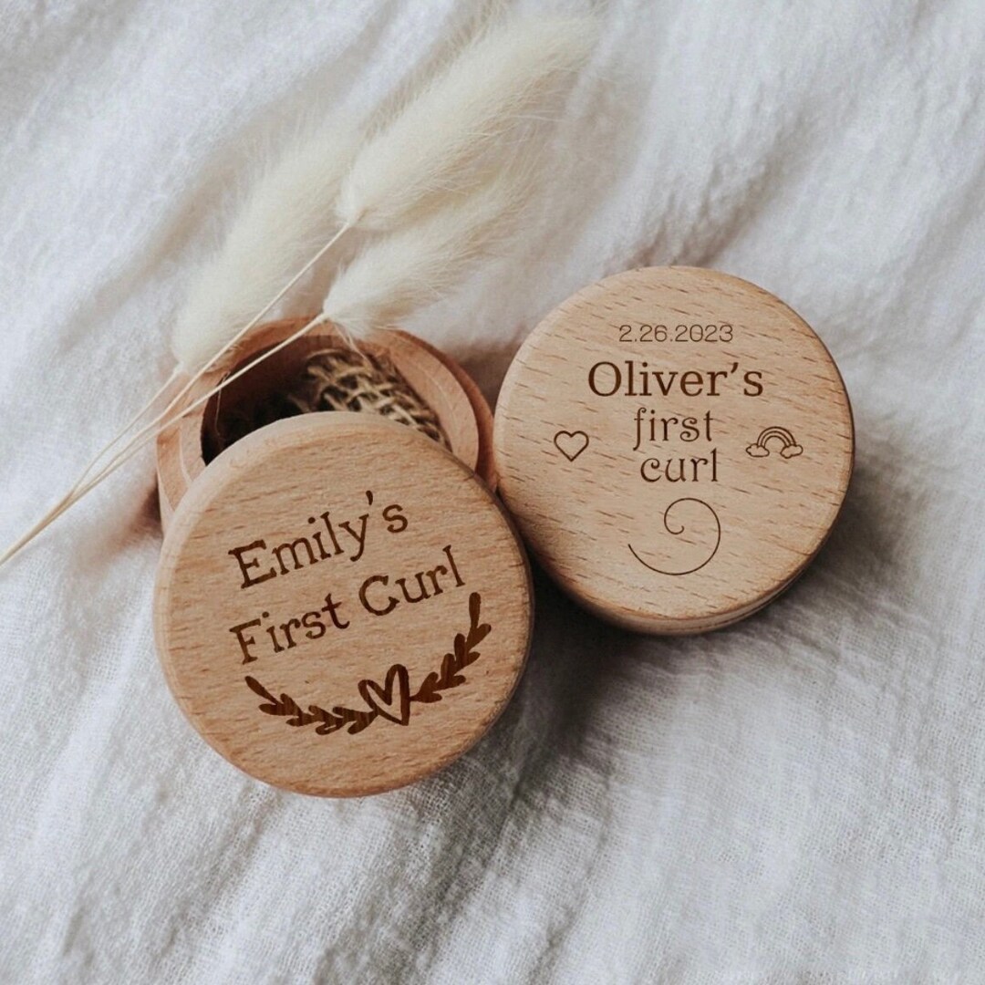 First Lock of Hair Keepsake Box for Christening Baby Shower Gift