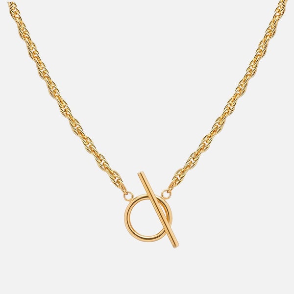 Naya Toggle Necklace | Yellow Gold