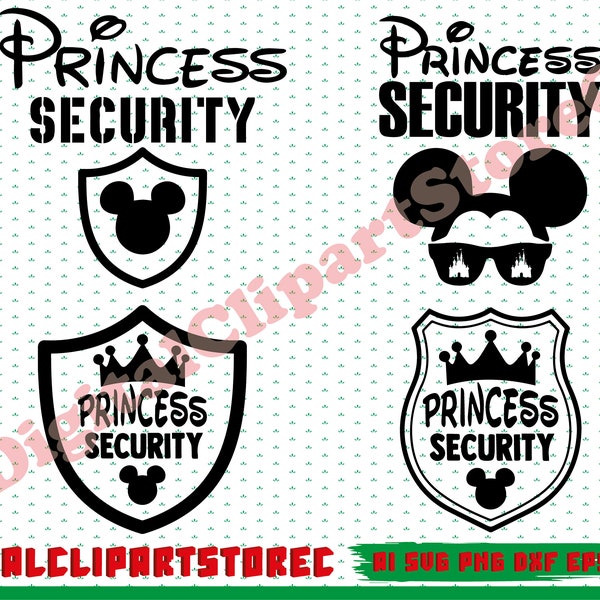 Princess Security SVG, Birthday Party, Vacation Svg, Princess Svg, Funny Dad Svg, Boyfriend Security Svg, Family Trip Svg, Funny Girl Quote