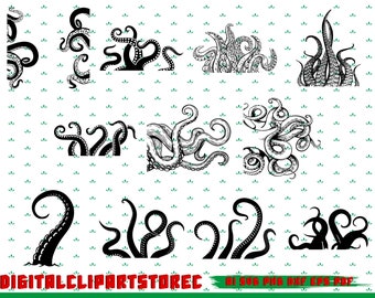 Tentacles SVG Cut File, Tentacles Svg, Tentacle Svg, Octopus Svg, Sea Monster Svg, Tentacles, Design for Cricut,Silhouette,Instant Download