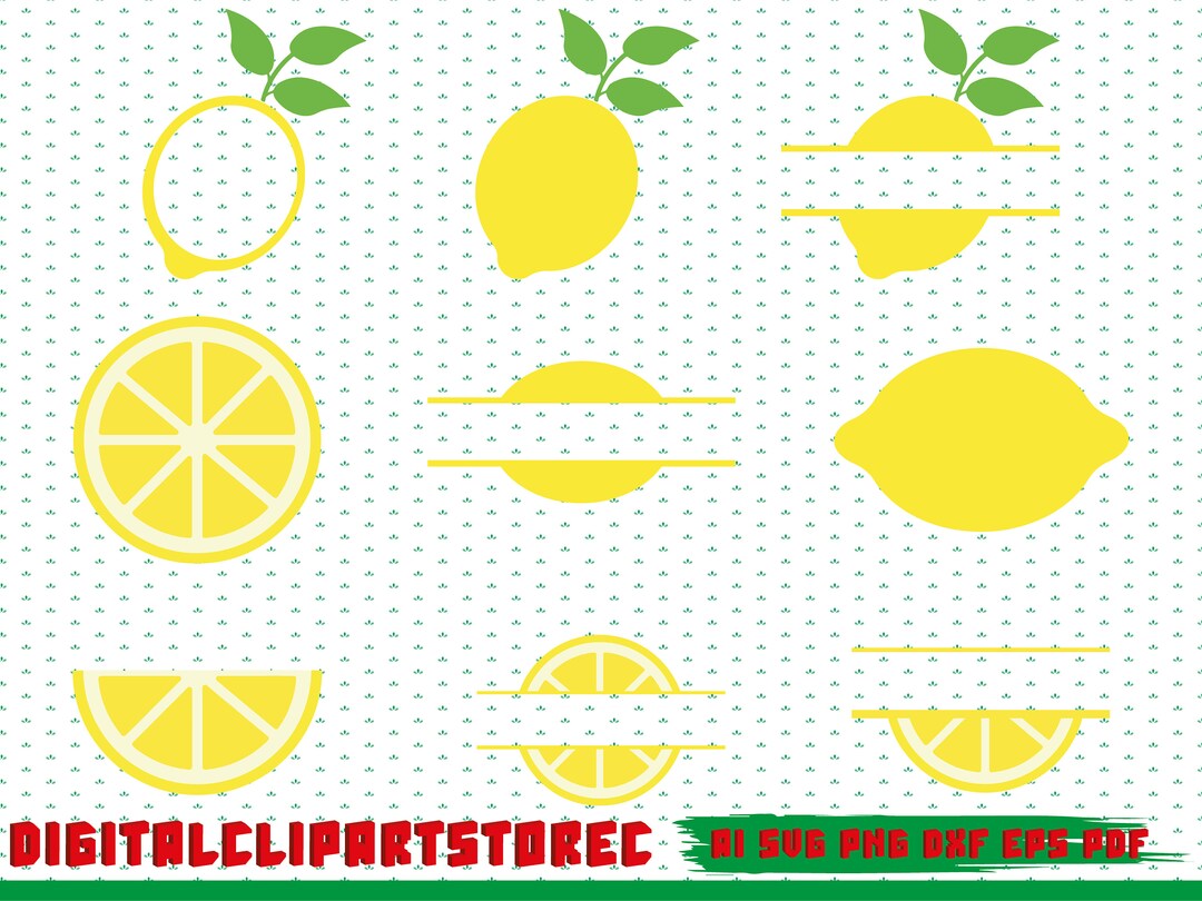 Lemon Svg, Lemon Name Svg, Lemon Slice Svg, Lemon Name Frame Svg, Lemon