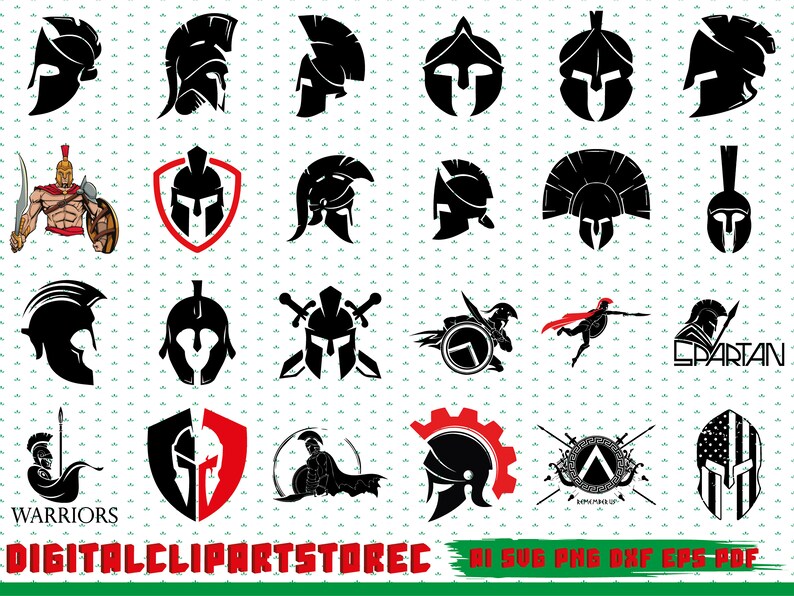 Spartan Svg Warrior Svg Spartan Helmet Svg Gladiator Svg - Etsy