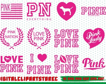 Love Pink SVG Bundle, Love Pink, Love Pink Clip Art, Love Pink, Pink Nation, Love Pink Dog, Pink Svg, Pink Flag Svg, Pink Design, Pink Lady