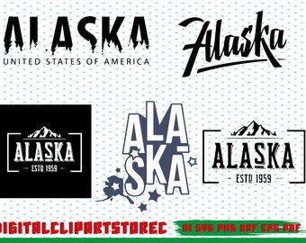Alaska Svg Bundle, Alaska Svg, Alaska Design, Alaska Clipart, Alaska Silhouette, Alaska Design For Special T-Shirt, Ai Svg Png Dxf Pdf Eps