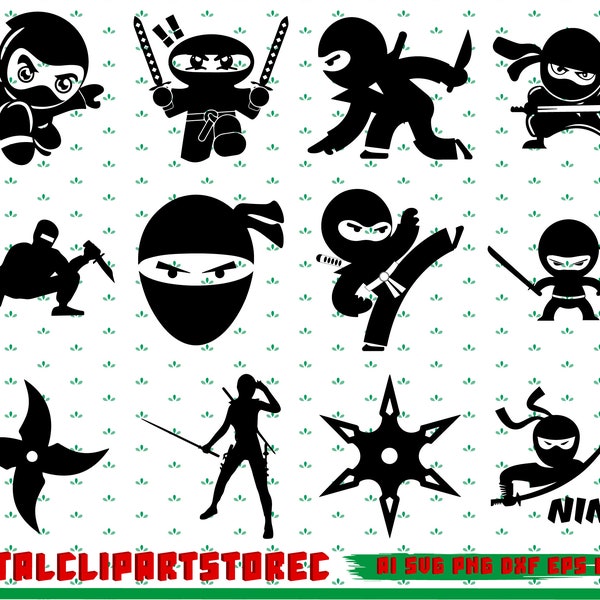 Ninja Svg, Ninja Png, Ninja Clipart, Ninja Design, Ninja Cut File, Ninja Vector, Little Ninja Svg, Ninja Boy Svg, Cricut, Silhouette File