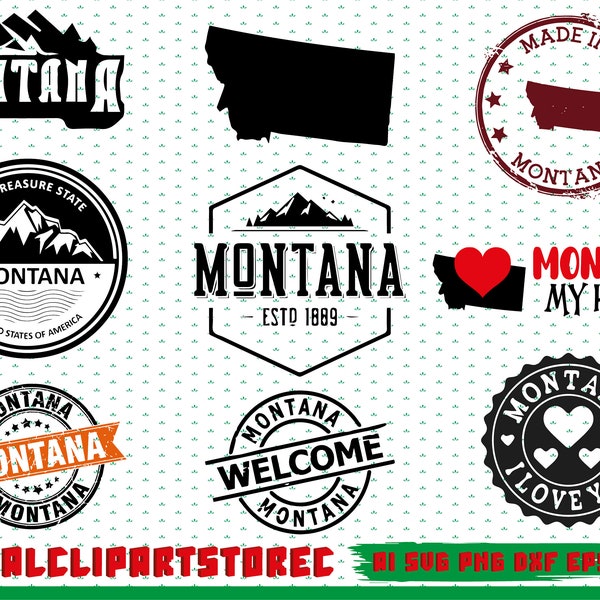 Montana Svg, Montana I Love You, Montana My Home Svg, Welcome Montana Svg, Montana Sticker, Montana Map, Silhouette, Cricut, Commercial Use