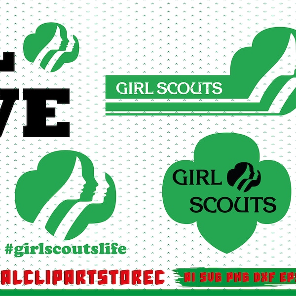 Girl Scouts Png Bundle, Girl Scouts Svg, Girl Scout Design Svg, Girl Scouts Clipart, Girl Scouts Png, Girl Scouts, Instant Download Cut File