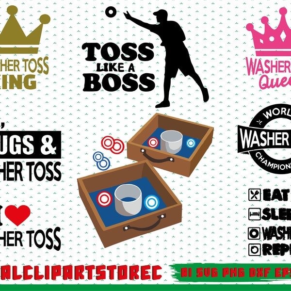 Washer Toss Svg Bundle, Washer Toss Svg, Washer Toss King Svg, Washer Toss Queen, Toss Lİke Boss, I Love Washer Toss, Outdoor Game, Game Svg