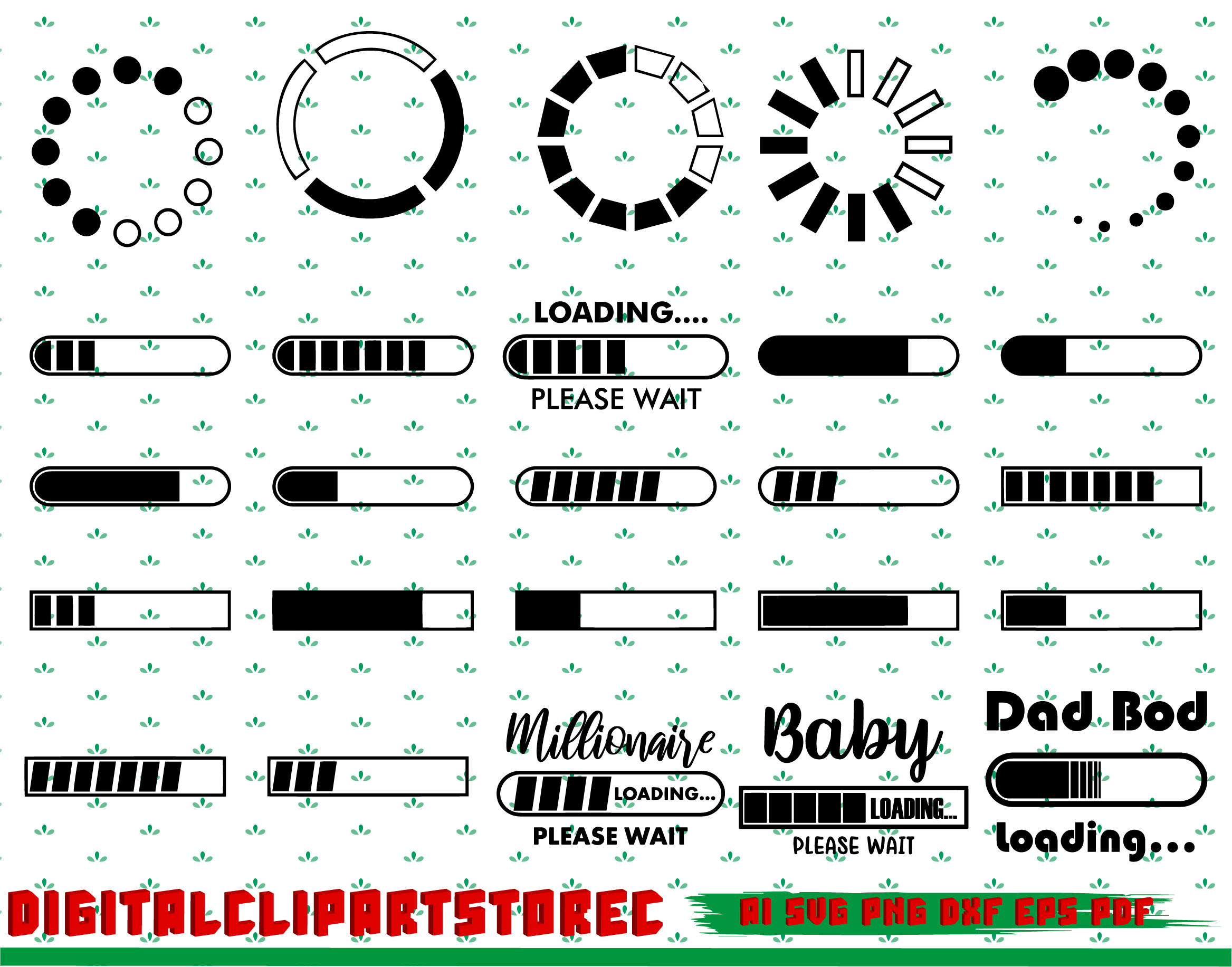 Loading Bar Svg Loading Svg Loading Icon Loading Please - Etsy Canada