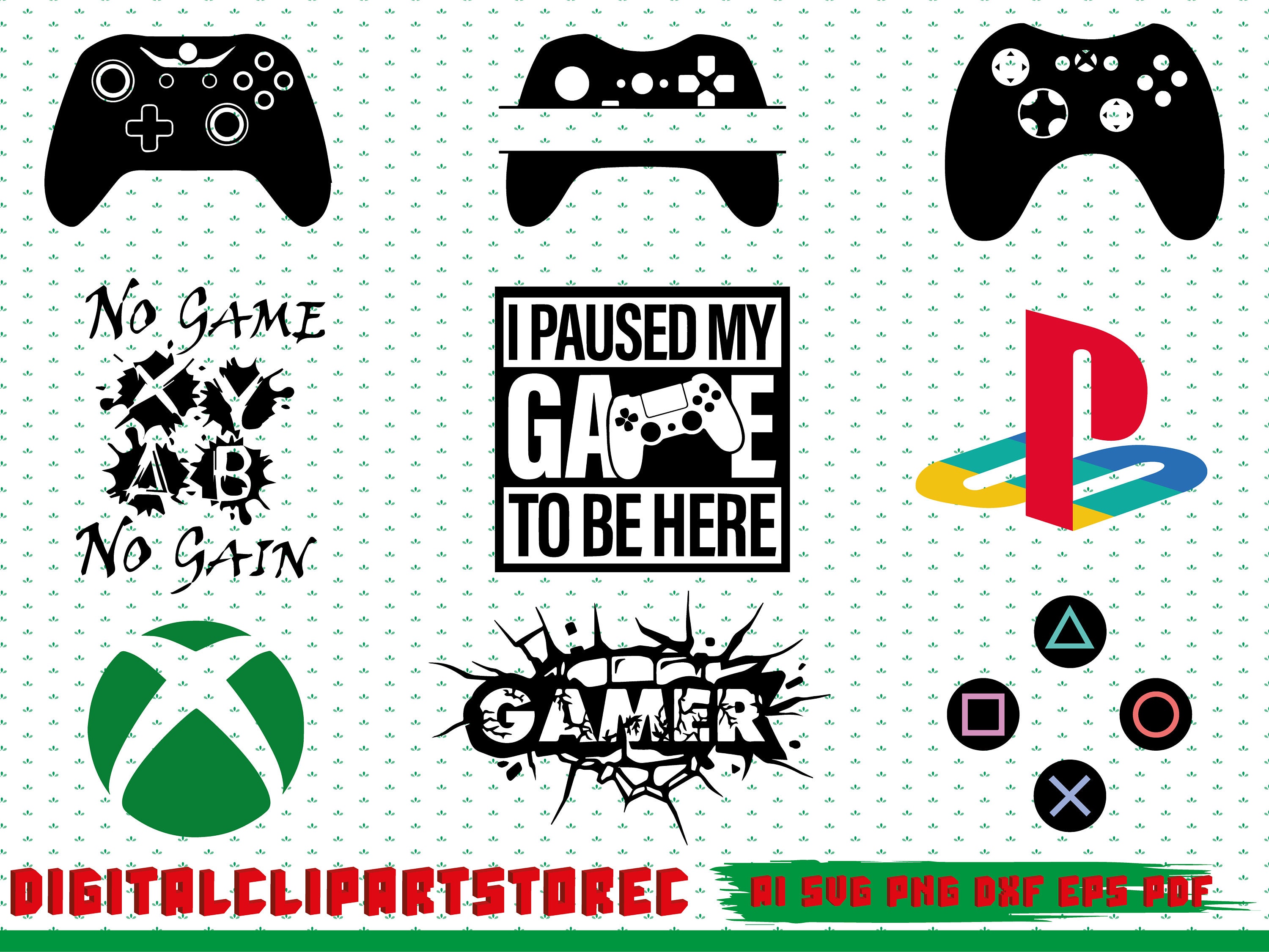 Game Controllers Svg Bundle Game Controller Svg Gamer Svg Etsy UK