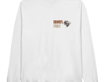 Brown Print Sweatshirt | Designed Front and Back | Desi Streetwear | Indian & Punjabi Fashion | Unisex Urban Apparel | Gifts for him/her