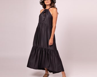 FREYA MAXI DRESS Noir