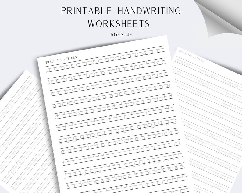Handwriting Printable Worksheets Sheets Home Schooling Alphabet PDF
