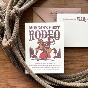 Western Birthday Invitation, Cowboy Birthday Invitation, First Rodeo Invitation, Saddle Up invitation, Howdy, Printable