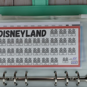 Disneyland | Savings Challenge for A6 Cash Envelopes | Printable | Fits A6 Budget Binder | Cash Envelopes | Budget Binder Inserts
