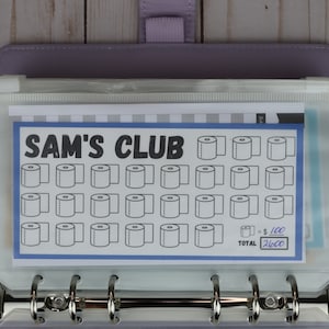 Sam&#39;s Club | Savings Challenge for A6 Cash Envelopes | Printable | Fits A6 Budget Binder | Cash Envelopes | Budget Binder Inserts
