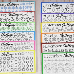 12 Month Savings Challenge Cards for A6 Binder | Printable | 12 Savings Challenge Cards |