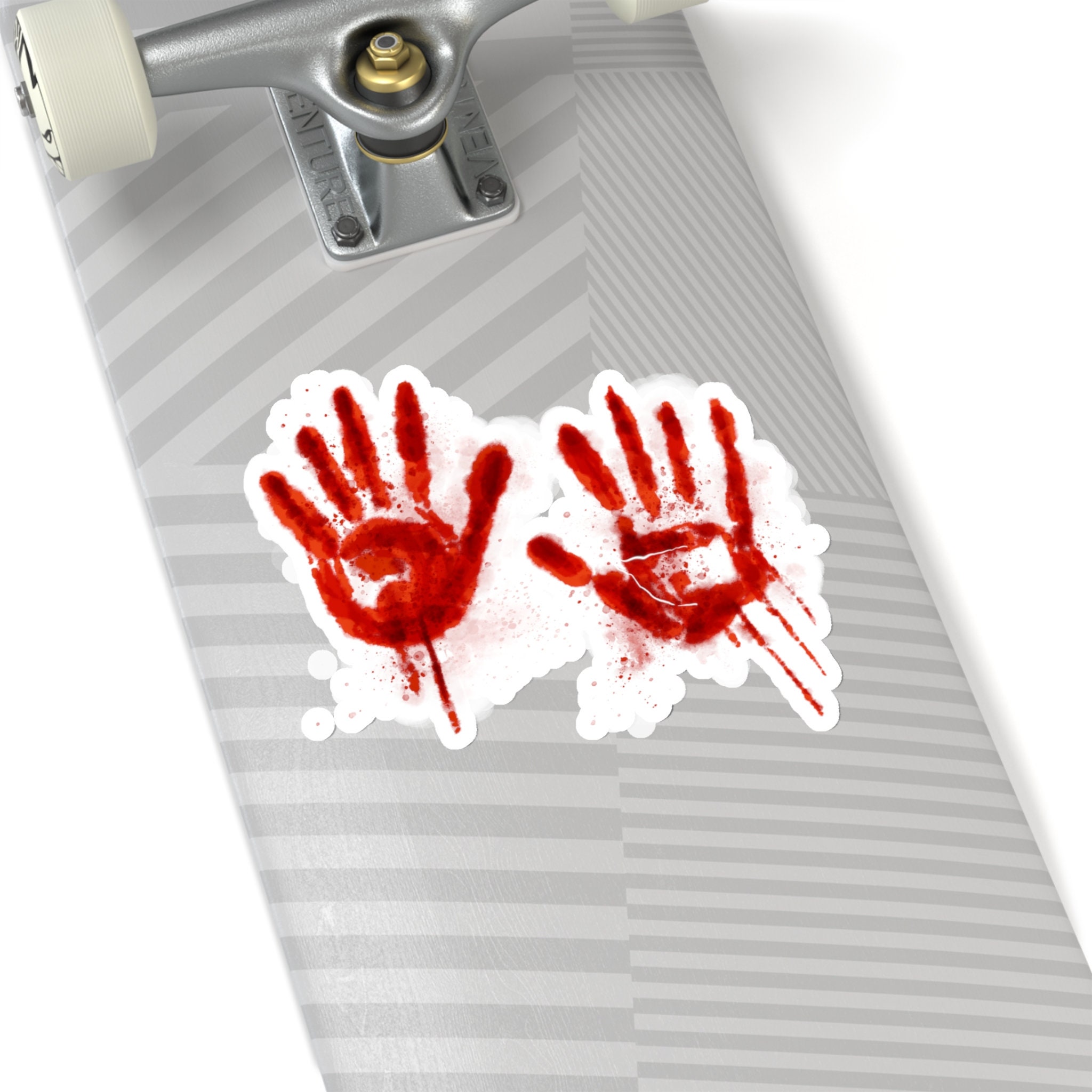 Bloody Handprint Sticker - Etsy