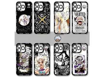 Coque pour iPhone une pièce - Luffy pour iPhone - Coque pour iPhone anime - Coque de téléphone personnalisée - Coque une pièce - Coque de téléphone anime - Gadget une pièce de l'an 2000